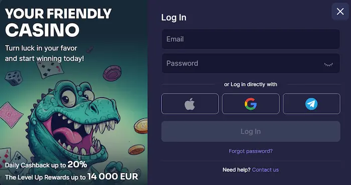 BinoBet Casino login