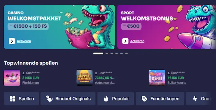 Bino Casino Netherlands bonus